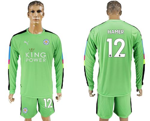 Leicester City #12 Hamer Green Goalkeeper Long Sleeves Soccer Club Jersey